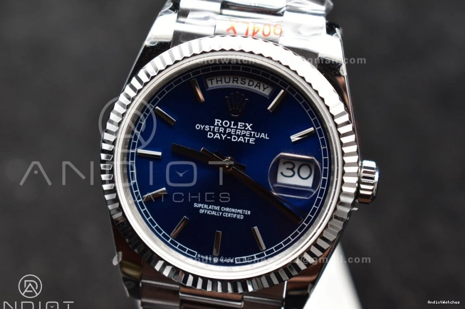 V5 SS 904L 672 Steel Packable Weight) Best vr3255 President Dial Bracelet 36 QF Blue on Edition (Gain DayDate 0929